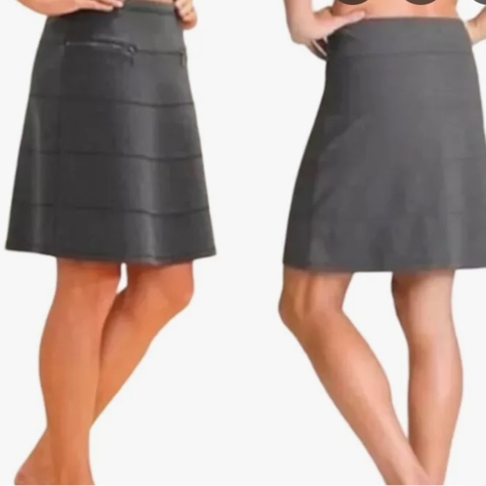 Athleta Gray Ponte A-Line Skirt